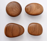 NordicPebble Solid Wood Wall Hooks – Scandinavian No-Drill Door & Coat Hooks