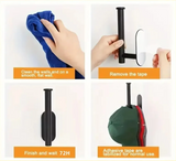 CapRack Stainless Steel Hat & Cap Holder – Self-Adhesive Wall Rack, No Drilling Required