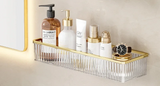 ClearSpace Acrylic Corner Shelf – Drill-Free Wall Organizer for Bathroom, Makeup & Shampoo