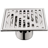 TileFlow Square Invisible Shower Floor Drain – 304 Stainless Steel Tile-In Drain Cover with Odor Trap