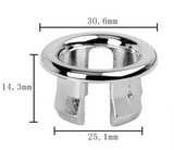 DrainElegance Solid Brass Sink Overflow Cover Ring – Universal 0.87–0.98 in. Fit