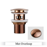 LuxDrain Pop-Up Drain Stopper – Stylish Bathroom Sink Stopper in Black & Gold