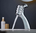 AquaFalls Solo BrassCascade – Solid Brass Waterfall Bathroom Faucet | Luxury Single-Handle Vanity faucet