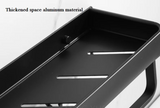AlumaNest Matte Black Aluminum Corner Shower Shelf – Drill-Free 3-Tier Bathroom & Kitchen Wall Organizer