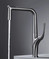 AquaLuxe – Luxury Pull-Out Kitchen Faucet | Brushed Gold & Black