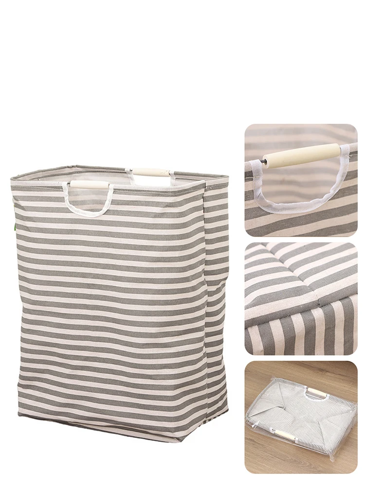 EcoFold Waterproof Cotton Laundry Hamper – Compact, Portable & Sustainable