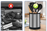 ChefPro – Luxury Stainless Steel Universal Knife Block with Antibacterial Protection