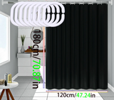 AquaShield NoirGuard Waterproof Shower Curtain – Premium Black PEVA Mold-Resistant Bathroom Liner