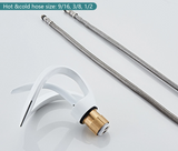 AquaLuxe Waterfall Faucet – Modern White Design with Warm & Cold Water Control