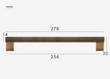 LineaBrass Antique Brass Linear T-Bar Cabinet & Drawer Handles – 5”