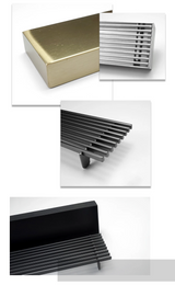 LuxoDrain Tile-In Linear Shower Drain – 600mm Brushed Gold & Grey SUS304 Stainless Steel