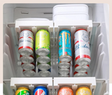 FridgeMate Double Can Rack – Extendable Fridge Organizer for Drinks & Beer