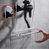 AluGrip AeroMount No-Drill Shower Caddy – Rustproof Aluminum Wall Shelf, Removable Bathroom Organizer Basket