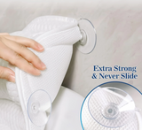 AquaComfort Luxury Bath Pillow – 3D Air Mesh | Neck & Back Support, Suction Cups, Machine Washable