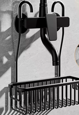 AluGrip AeroMount No-Drill Shower Caddy – Rustproof Aluminum Wall Shelf, Removable Bathroom Organizer Basket