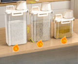 FreshSeal Airtight Grain Storage Container – Rice Dispenser Box with Lid | Moisture & Insect Proof | Clear Food Storage 1.75–3L