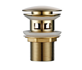 LuxDrain Pop-Up Drain Stopper – Stylish Bathroom Sink Stopper in Black & Gold
