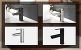 Matte Black Bathroom Sink Faucet with Single Handle Hot and Cold Mixer