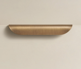 HeritageCurve Brass Cabinet Pull – Antique Shell-Design Drawer & Cabinet Handle (2.52” Center-to-Center)