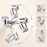 FlexFlow 1080° Swivel Faucet Extender – Water-Saving Multi-Angle Tap Nozzle for Kitchen & Bathroom