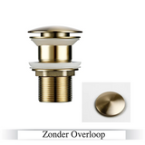 LuxDrain Pop-Up Drain Stopper – Stylish Bathroom Sink Stopper in Black & Gold