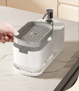 SoapStation Ultra 5-in-1 Sink Organizer – Dual Soap Dispenser, Sponge Holder, Cloth Rack & Drip Tray Kitchen Cleaning System