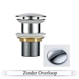 LuxDrain Pop-Up Drain Stopper – Stylish Bathroom Sink Stopper in Black & Gold