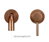 Elegant Wall-Mounted Rose Gold Brass Bathroom Faucet with Concealed Design
