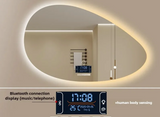 Luminaire Irregular LED Bathroom Mirror – Smart Touch, Creative Backlit Design