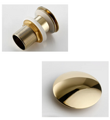 LuxDrain Pop-Up Drain Stopper – Stylish Bathroom Sink Stopper in Black & Gold