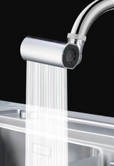 AquaTwist HydroFlow 4-Mode Swivel Kitchen Faucet – 360° Rotating Pull-Control Sink Mixer with Waterfall, Spray & Pressure Stream