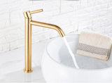 Modern Bathroom Sink Faucet in Black or Gold Finish – Single Handle Basin Mixer for Hot and Cold Water