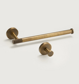 Antique Bronze Knurled Brass Bathroom Hardware Set – Towel Rack, Toilet Paper Holder & Wall Hooks | Vintage Luxury | Durable Metal