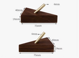 TriLuxe Triangular Wall Hook – Brass & Solid Wood | Key Holder, Coat Hook & Wall Decor