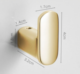 ChromeGrip Self-Adhesive Wall Hooks – Heavy-Duty Brass Hooks for Bathroom, Kitchen, Entryway & Bedroom