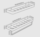 AlumaNest Matte Black Aluminum Corner Shower Shelf – Drill-Free 3-Tier Bathroom & Kitchen Wall Organizer
