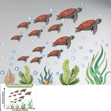 SeaWorld 3D Underwater Wall Stickers – Turtle, Dolphin & Fish Kids Room Décor