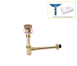 AquaStop Brass Odor-Sealing Sink Drain & Pop-Up Trap Set – Premium Bathroom & Vanity Drain Kit