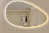 Luminaire Irregular LED Bathroom Mirror – Smart Touch, Creative Backlit Design