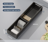SlideDry Adjustable Pull-Out Dish & Utensil Organizer – Kitchen Drawer & Cabinet Storage Solution