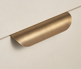 HeritageCurve Brass Cabinet Pull – Antique Shell-Design Drawer & Cabinet Handle (2.52” Center-to-Center)