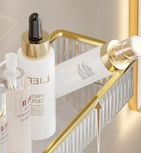 ClearSpace Acrylic Corner Shelf – Drill-Free Wall Organizer for Bathroom, Makeup & Shampoo