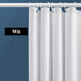 AquaWafel LuxeWaffle Waterproof Shower Curtain – Extra Thick Waffle Texture, Mold-Resistant, Single Color for Spa-Style Bathrooms