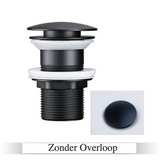 LuxDrain Pop-Up Drain Stopper – Stylish Bathroom Sink Stopper in Black & Gold