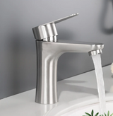 Premium Stainless Steel Bathroom Sink Mixer Tap with Hot and Cold Water Control