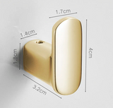 ChromeGrip Self-Adhesive Wall Hooks – Heavy-Duty Brass Hooks for Bathroom, Kitchen, Entryway & Bedroom