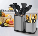 ChefPro – Luxury Stainless Steel Universal Knife Block with Antibacterial Protection