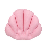 AquaLuxe Inflatable Spa Bath Pillow with Neck Support – Soft Terry Comfort with Suction Cups