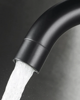 Contemporary Black Nickel Stainless Steel Bathroom Faucet with 360 Degree Swivel Spout and Single Lever Control