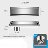 LuxDrain Invisible Gold Shower Floor Drain – 5.5-Inch 304 Stainless Steel Tile-In Drain with Odor Trap